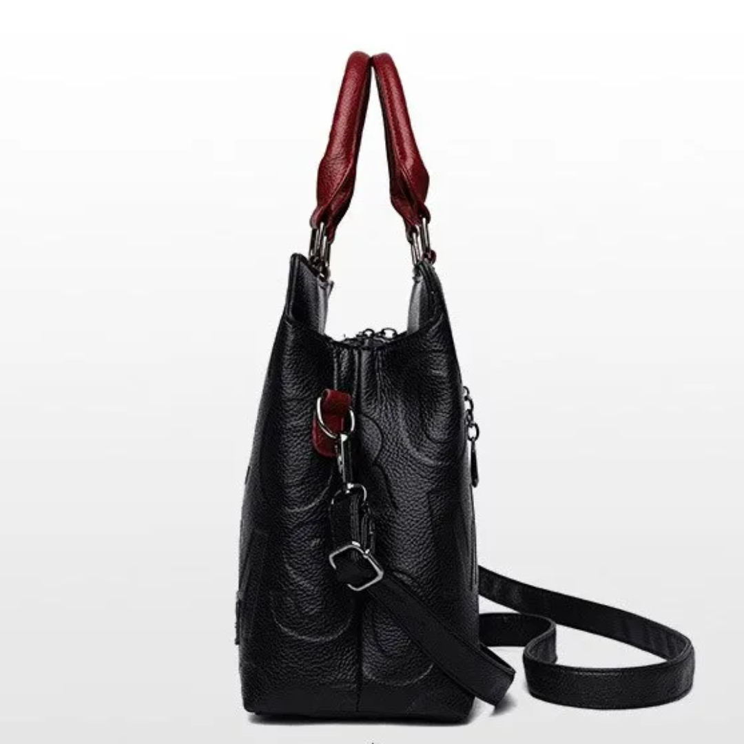 Kaye Tote - Spacious Leather Handbag with Crossbody Strap