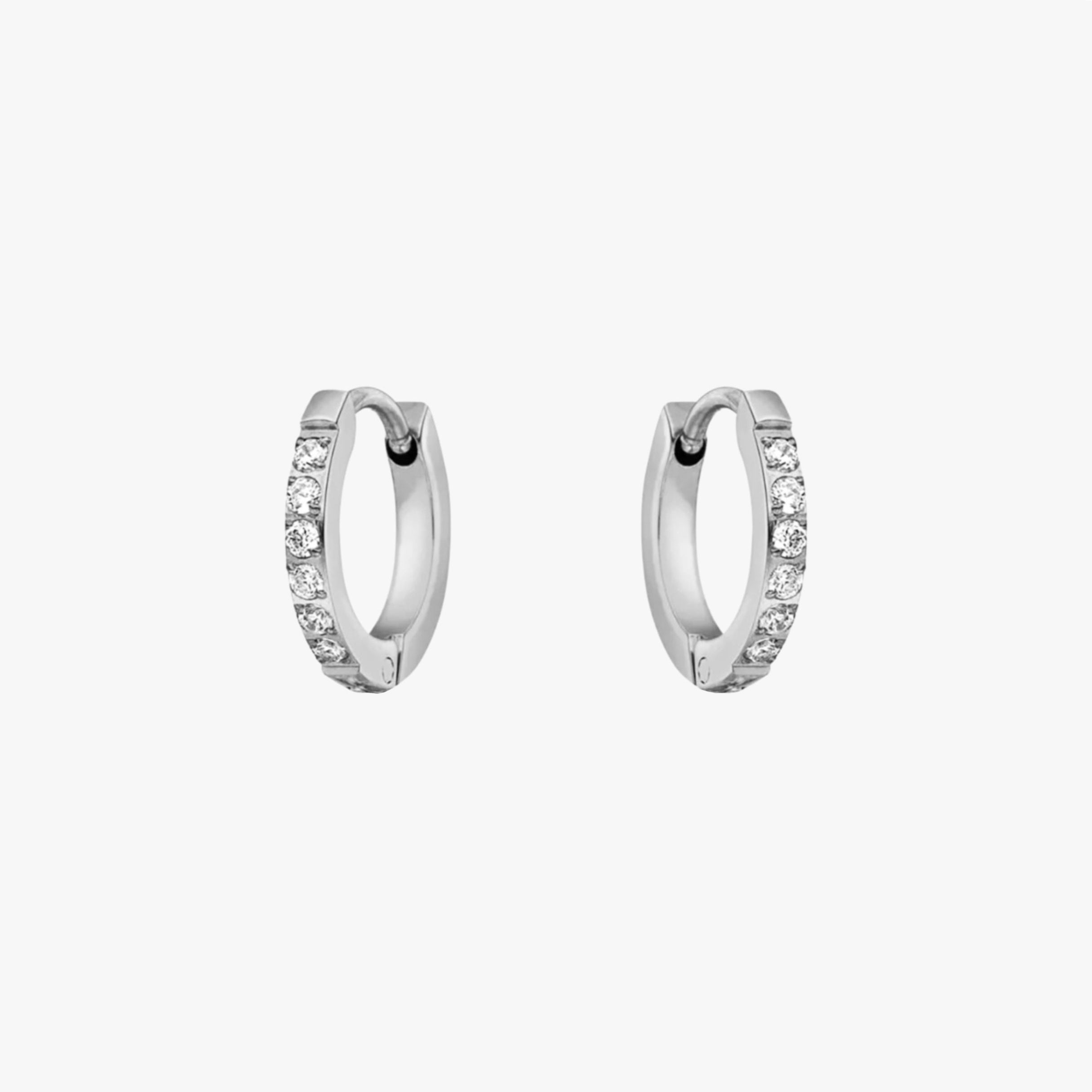 Amara - Zirconia Hoop Earrings for Women