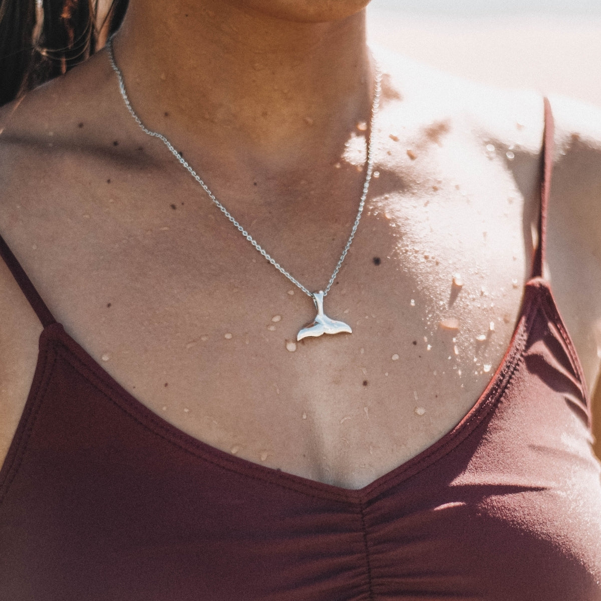 Elara Whale Tail Necklace - Elegant Ocean Pendant