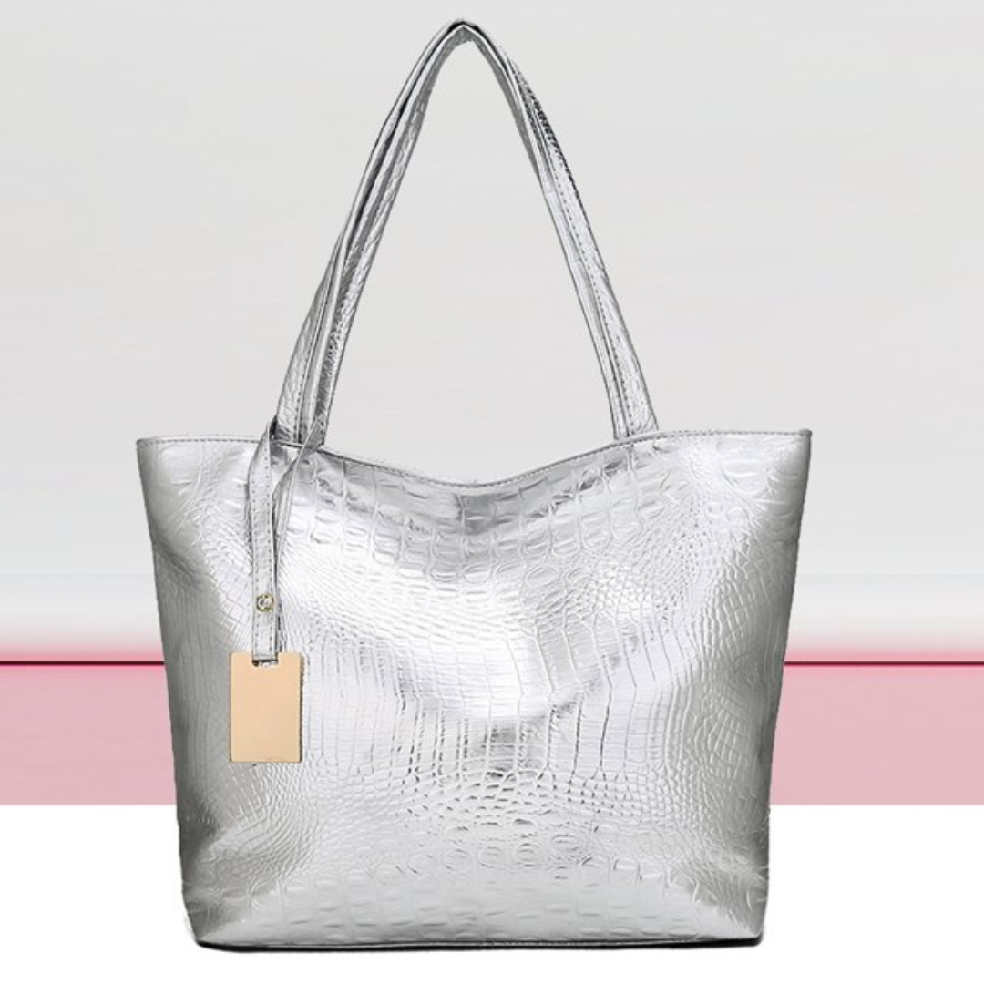 Isabella - Croc-Print Shoulder Bag