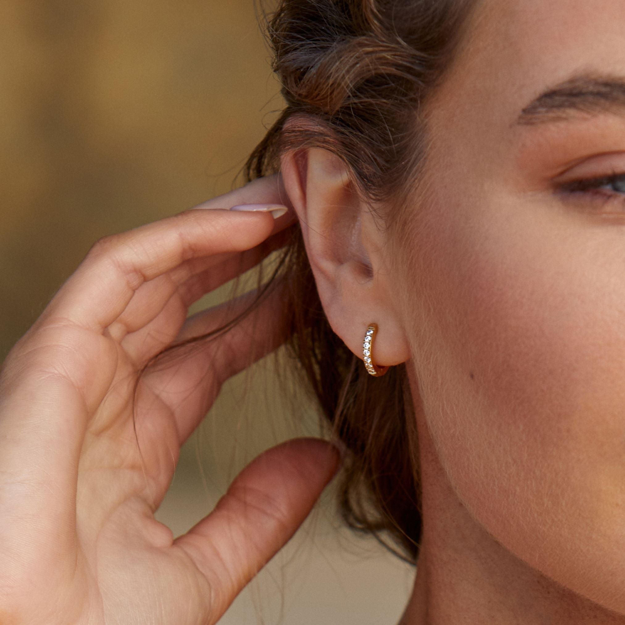 Amara - Zirconia Hoop Earrings for Women