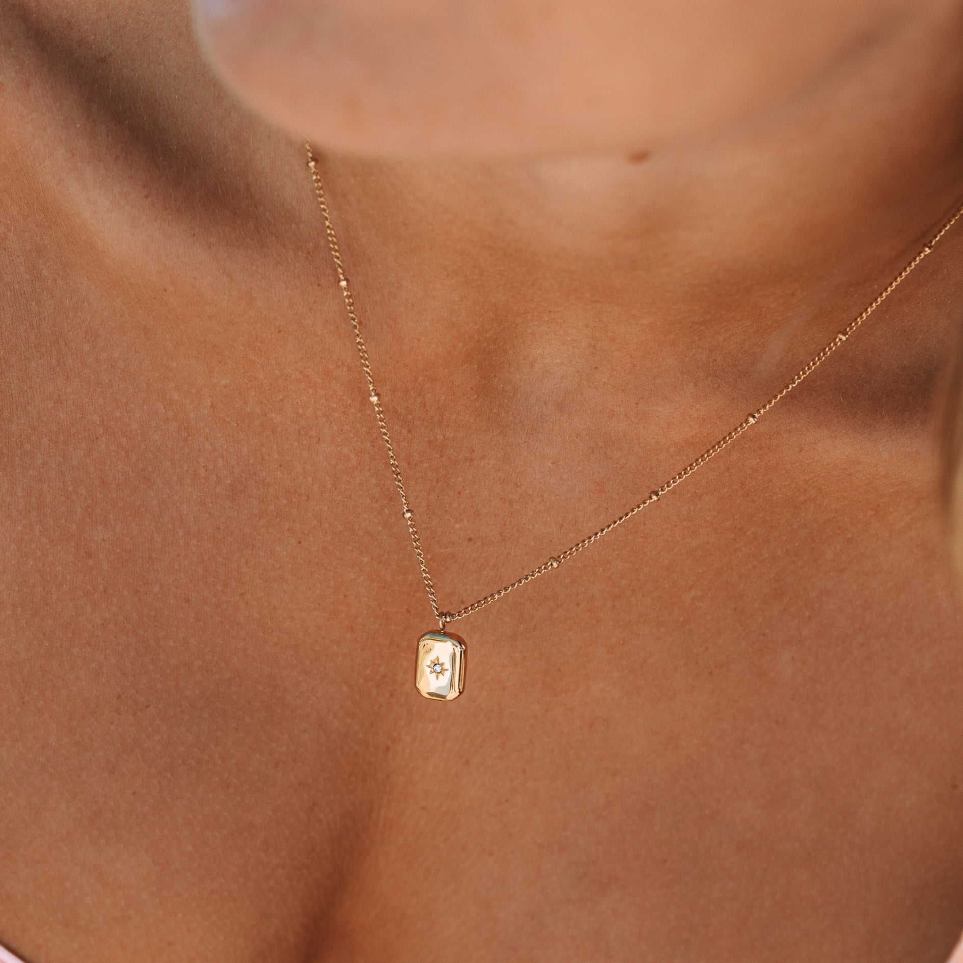 Celeste - Necklace with Radiant Zirconia Stone for Women
