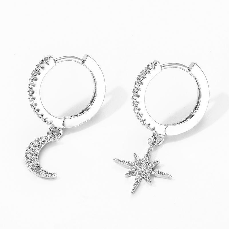 Lunara - Moon and Star Earrings for Women