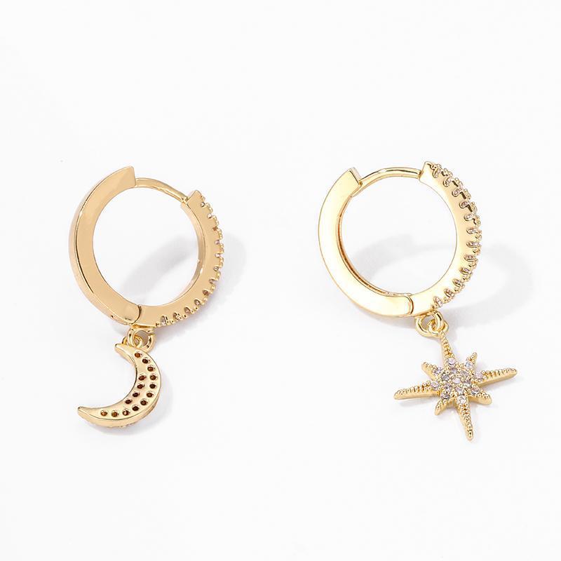Lunara - Moon and Star Earrings for Women