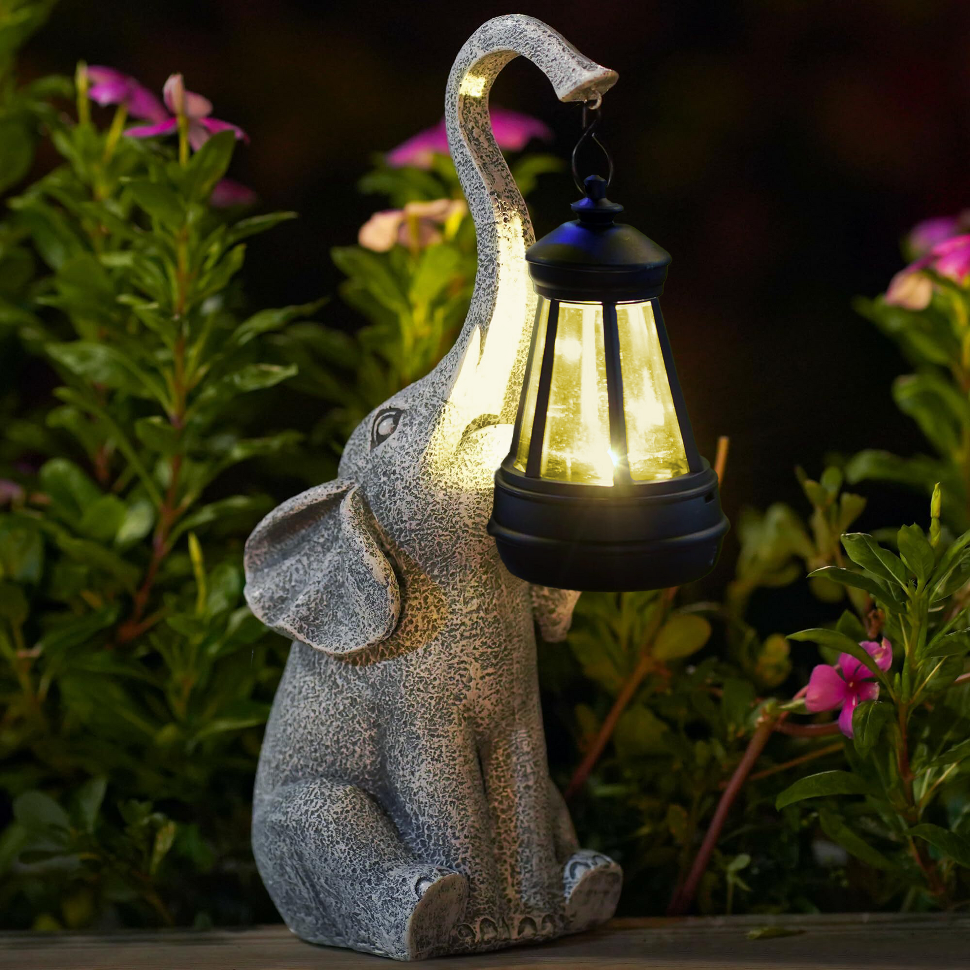 Elephanta Solar Garden Lamp - Outdoor Elephant Light
