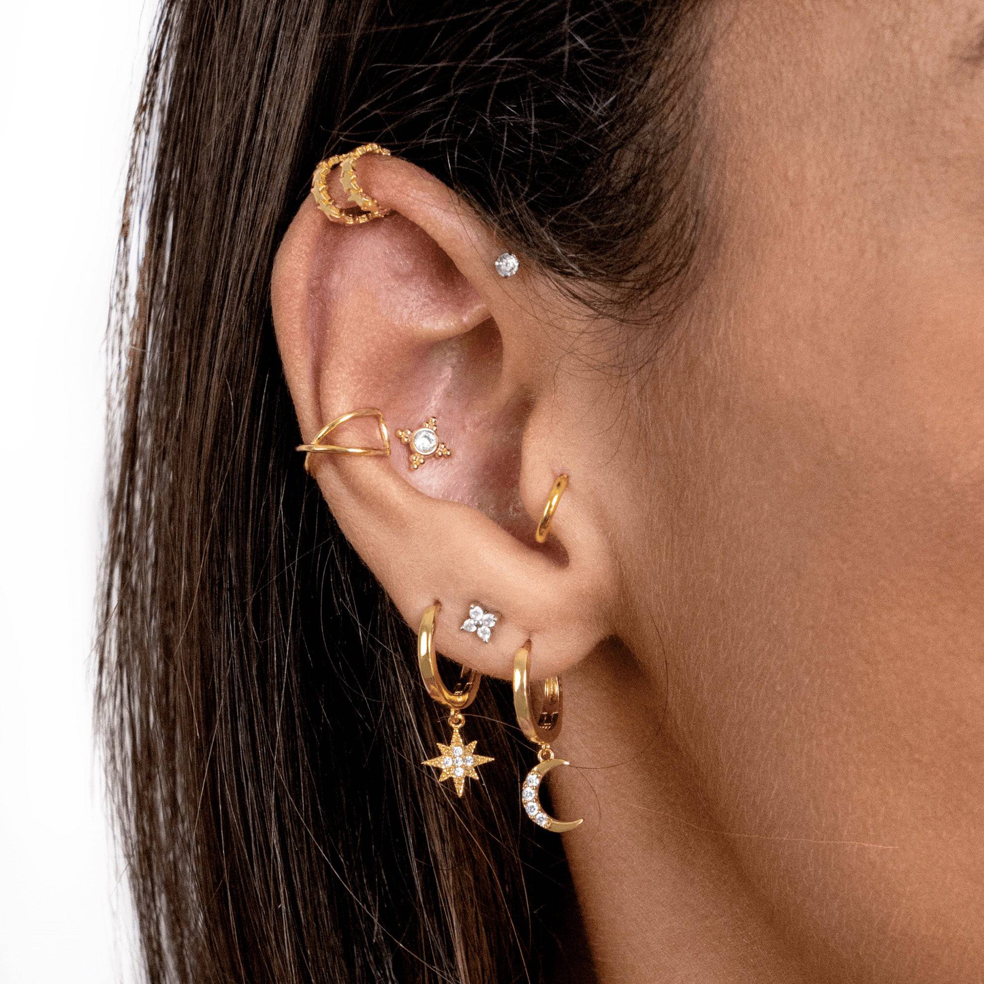 Cosmica - Moon & Star Earrings for Women