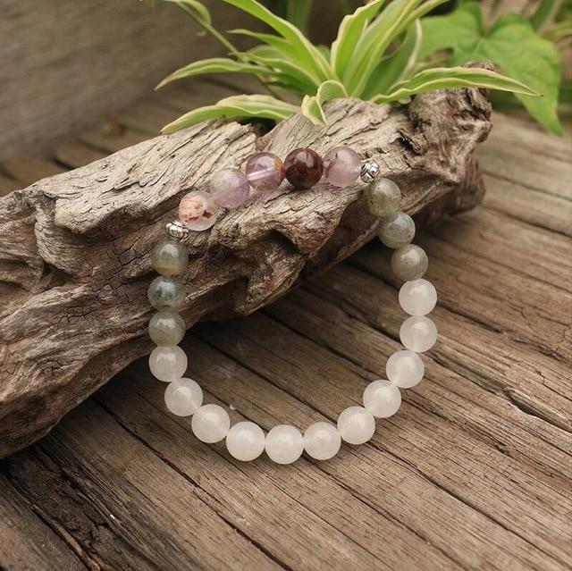 Seraphine Labradorite & Amethyst Mala