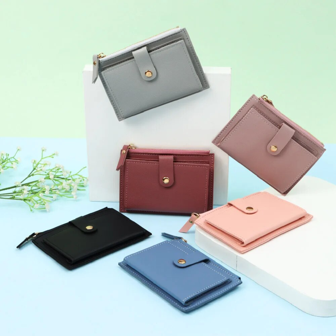 VelvetCoin Wallet - Compact Leather Coin Wallet for Women