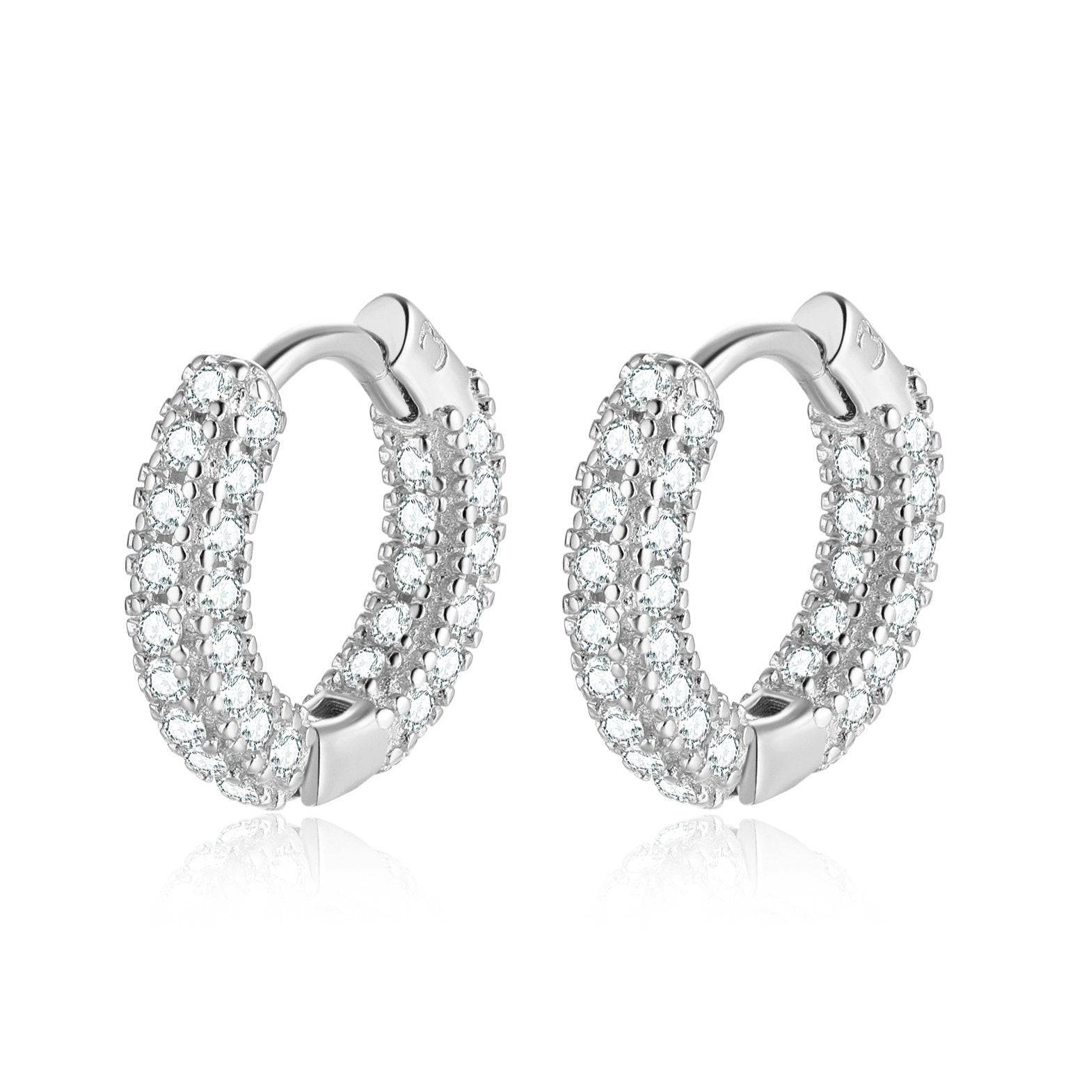 Elara - Sparkling Zirconia Hoop Earrings for Women