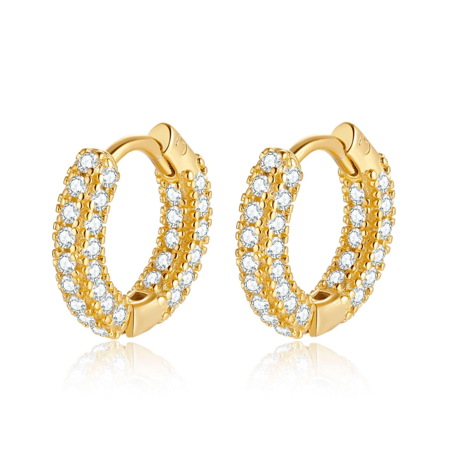 Elara - Sparkling Zirconia Hoop Earrings for Women