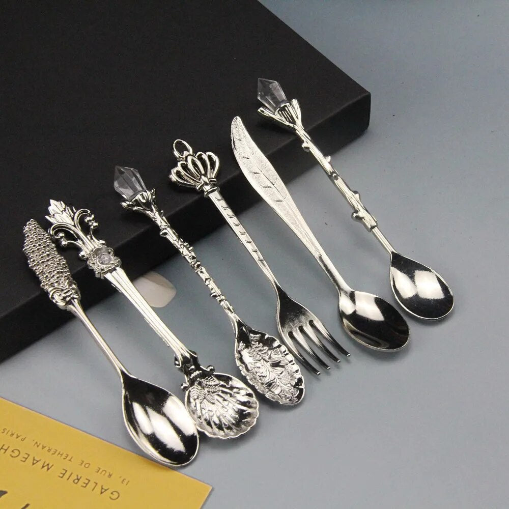 Vintage Engraved Teaspoon - Retro Elegance
