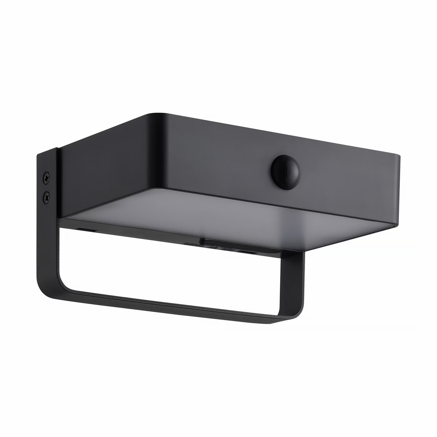 SolarGlow Light - Black Rechargeable LED Outdoor Wall Lamp