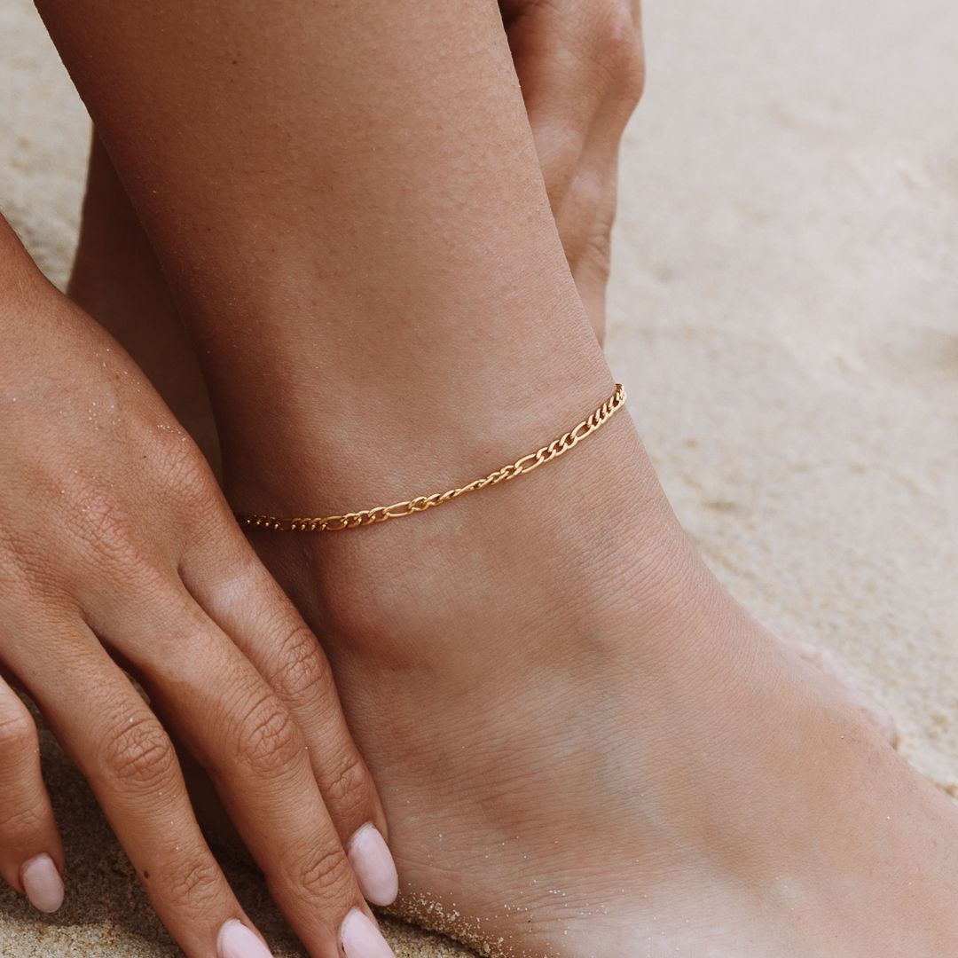 Amalfi - Elegant Figaro Anklet for Women