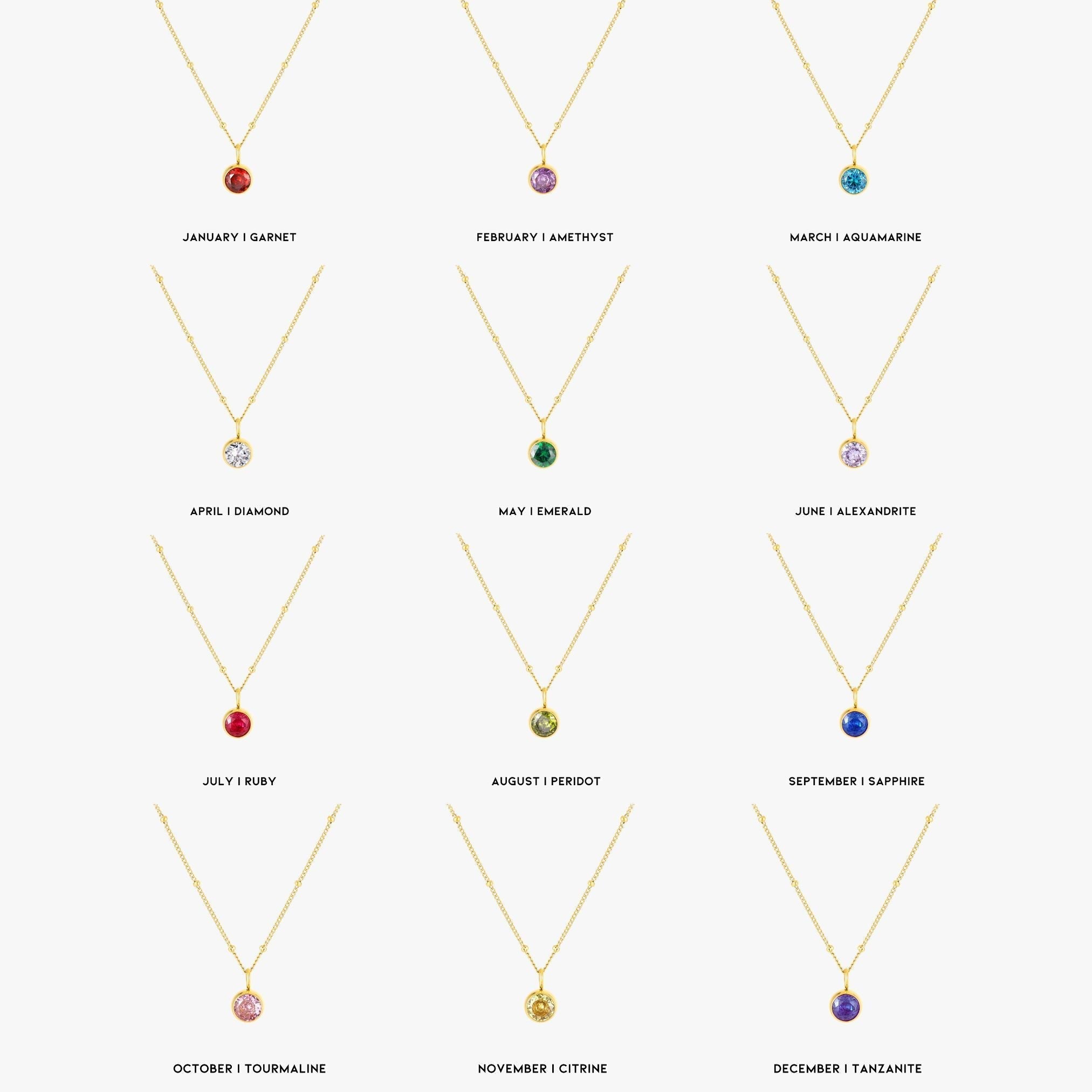 Aurora Birthstone Necklace - Personal & Meaningful
