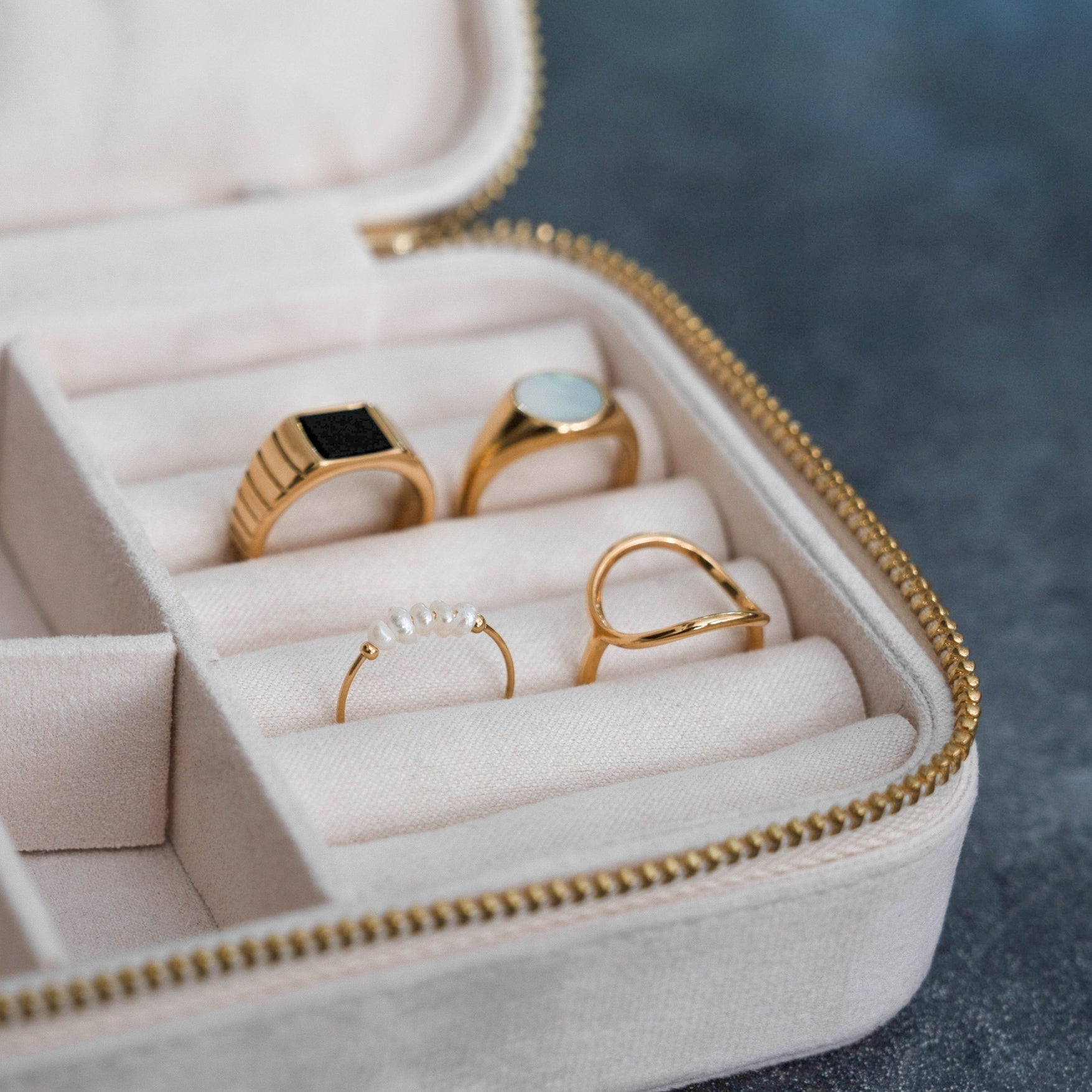 Isolde Mini Pearl Ring - Chic Freshwater Pearls