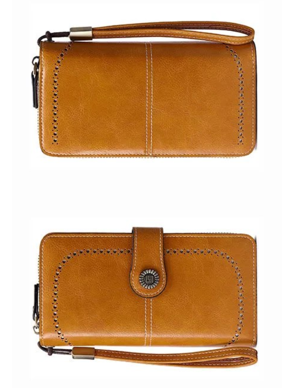 LeatherMax - RFID Leather Wallet with Wrist Strap
