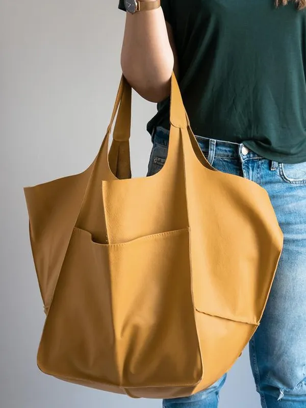 Maxine Tote - PU Leather Beach Bag