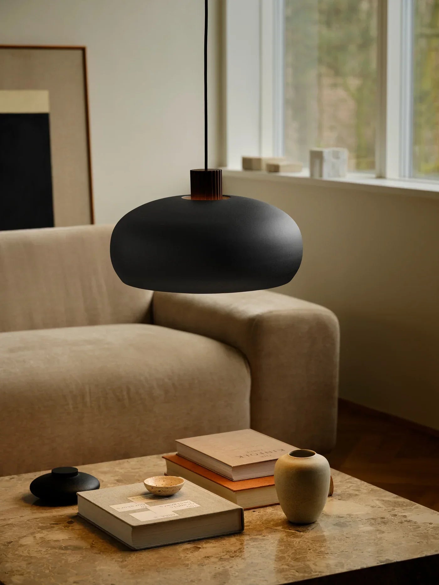 Aurelio Design Light - Black Wood Pendant Lamp with E27 Fitting