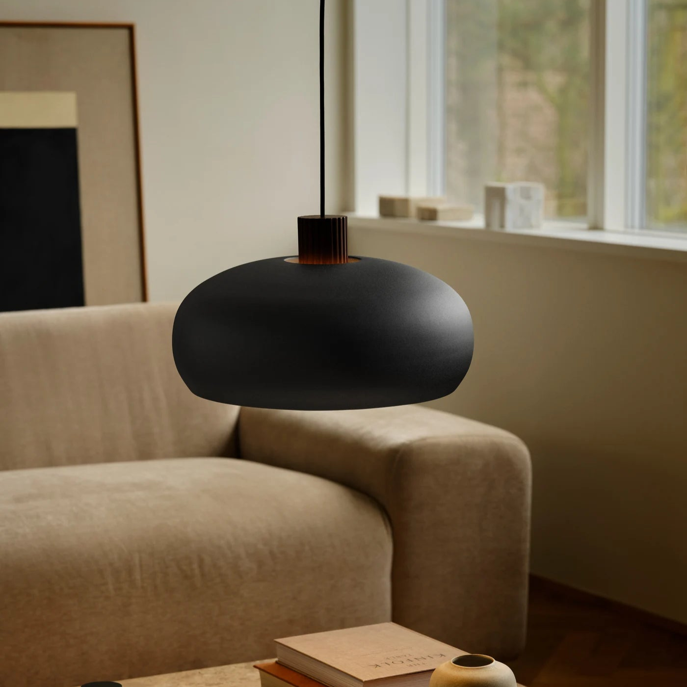 Aurelio Design Light - Black Wood Pendant Lamp with E27 Fitting